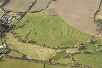 Medieval village earthworks and associated ridge and furrow earthworks of Lower Ditchford, Gloucestershire, 2018.