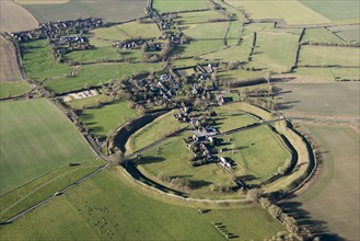 The large Neolithic henge enclosure at Avebury, Wiltshire, 2019.