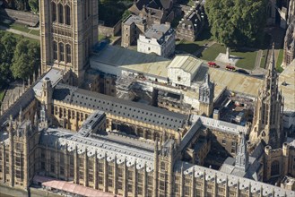 Renovation works at the Houses of Parliament, Westminster, Greater London Authority, 2021.