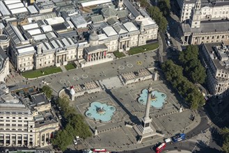 Trafalgar Square, Nelson's Column and the National Gallery, Westminster, Greater London Authority, 2021.