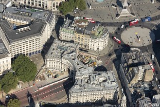 Construction works at Admiralty Arch, Westminster, Greater London Authority, 2021.