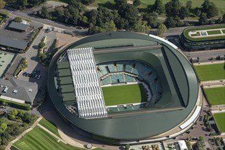 No 1 Court at the All England and Lawn Tennis and Croquet Club, Wimbledon, 2021.