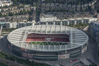 Emirates Stadium, home of Arsenal Football Club, Holloway, Islington, Greater London Authority, 2021.