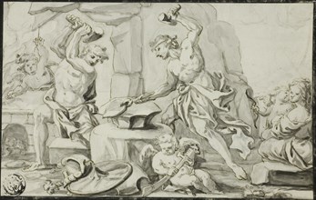 Vulcan Making Arms for Achilles, while Venus and Cupid Look On, n.d.