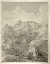 Mountain Landscape with Two Figures in Foreground, n.d.