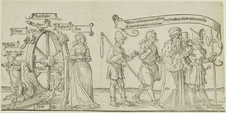 The Michelfeldt Tapestry (Allegory on Social Injustice), first part of three, 1526. Creator: Albrecht Durer.