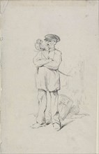 Sailor with a Monkey, n.d. Attributed to Alexandre Gabriel Decamps.