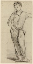 Young Man Standing (Léon Leenhoff) (recto); (Sketch of Standing Boy (verso)), 1864/65. Attributed to Édouard Manet