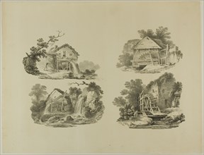 Mill Wheels near Abergele, Denbigh, Whitby, Richmond, n.d. Attributed to Francis Nicholson.