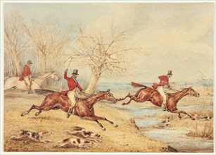 Mounted Hunters with Dogs, 1830/40. Attributed to Henry Alken.