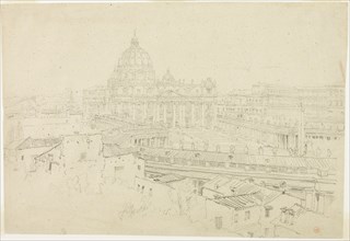 View of Saint Peter's in Rome, n.d. Attributed to Jean-Auguste-Dominique Ingres.