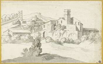 Landscape with an Old Castle, n.d. Attributed to Michel Ange Houasse.