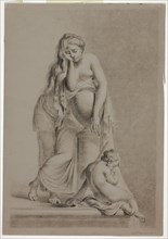 Weeping Allegorical Female Figure with Putto, 1770/79. Attributed to or after Richard Earlom.