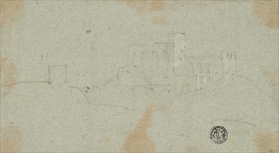 Sketch of Fortress on Hill, n.d. Attributed to Richard Wilson.