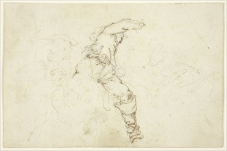Man on Horseback, Raising Right Arm, n.d. Attributed to Stefano della Bella.