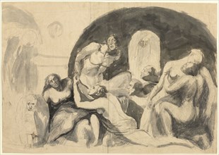 One Cycle of Hell, 1750/1850. Circle of Henry Fuseli.