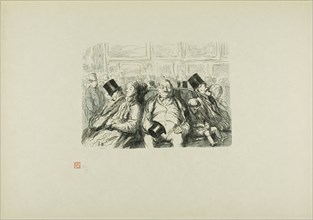 Paris, The great Art exhibition: In the Great Salon, A moment of reflection, 1868, printed 1920. Creator: Etienne Carjat.