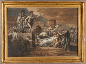 Horatius Slaying his Sister Camilla after the Defeat of the Curiatii, c. 1790.