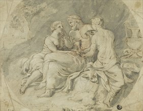 Lot and His Daughters, 17th century. Follower of Charles Le Brun.