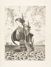 Armed Four-Master Sailing Towards a Port, from The Sailing Vessels, c. 1560–62, published 1665.