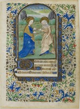 The Visitation, from a Book of Hours, 1440s.