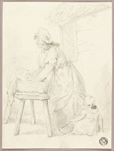 Woman Washing Clothes, n.d.