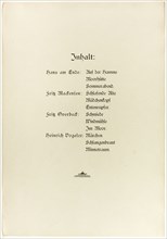 Portfolio, title page and colophon for Vom Weyerberg, 1895.