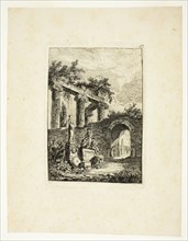 The Statue before the Ruins, plate three from Les Soirées de Rome, 1763/64.