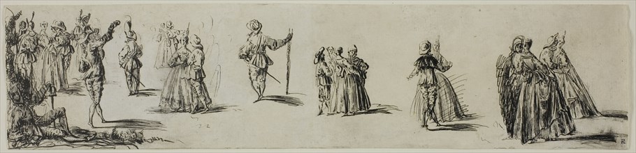Sketches of Ladies and Gentlemen, Dancers, n.d. Imitator of Jean Antoine Watteau.
