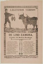 True Verses about Lino Zamora, 1911.