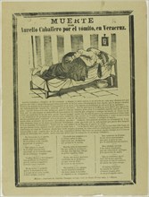 Death of Aurelio Caballero from Yellow Fever in Veracruz, c. 1892.