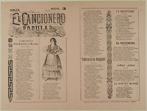 El cancionero popular, num. 3 (The Popular Songbook,  No. 3), n.d.