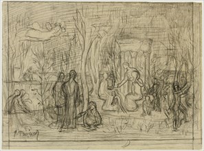 Compositional study for The Sacred Grove, Beloved of the Arts and the Muses, 1883/84.