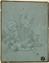 Two Men Holding Boulder over Prostrate Man with Manacles, n.d. Possibly after Victor Honoré Janssens.