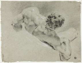 Male Nude Seen from the Back, 1733/94. Possibly by Domenico Maggiotto.