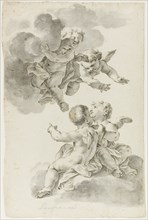 Four Putti, n.d. Probably in the style of Giovanni Battista Gaulli.