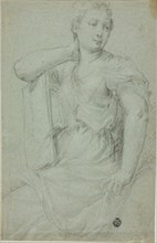 Seated Woman with Folio Resting on Her Lap, n.d. Style of Mario Balassi.