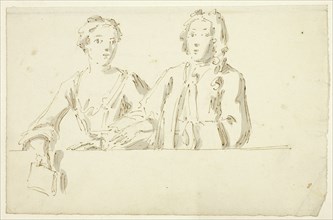 Bust Length Couple, n.d. Possibly by William Hogarth.