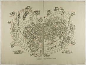 Map of the World: Tradewinds, 1511, reprinted 1889. Published by Bernardi Sylvani, Venice.