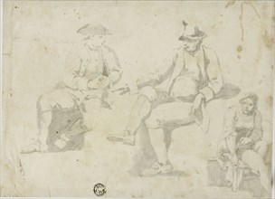 Three Sketches of Seated Figures, n.d.