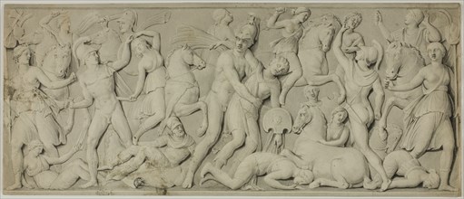 Frieze with Battle of the Amazons, 19th century.
