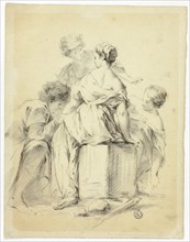 Courtship Scene with Youth and Three Maidens, n.d.