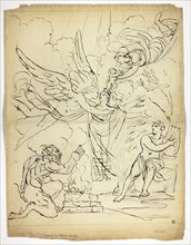 Cupid and Psyche (verso), (Unidentified Mythological Birth Scene (recto)), n.d.
