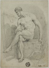 Seated Male Nude (from statue), n.d.