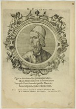 Portrait of Marsilio Ficino, published 1574. 'M. Ficinus'. Italian Humanist, philosopher, scholar and Catholic priest.