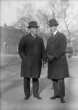 Orrin Dubbs Bleakley, Rep. from Pennsylvania, Left, with Sgt. Ocker, 1917. Creator: Harris & Ewing.
