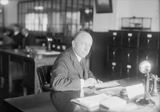 Edmund W. Bonnaffon, Pay Inspector, US Navy Yard - At Desk, 1916.
