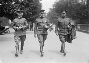 Fred R. Brown, Lt. Col. Sherer; Brown; Major Joseph Compton Castner, 1917.