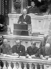 Congress, U.S. - Opening Message, 63rd Congress, 1913. US president Woodrow Wilson, Washington DC.
