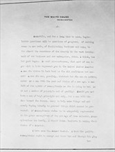 Copy of Letter On White House Stationery, October 20, 1914. Creator: Harris & Ewing.